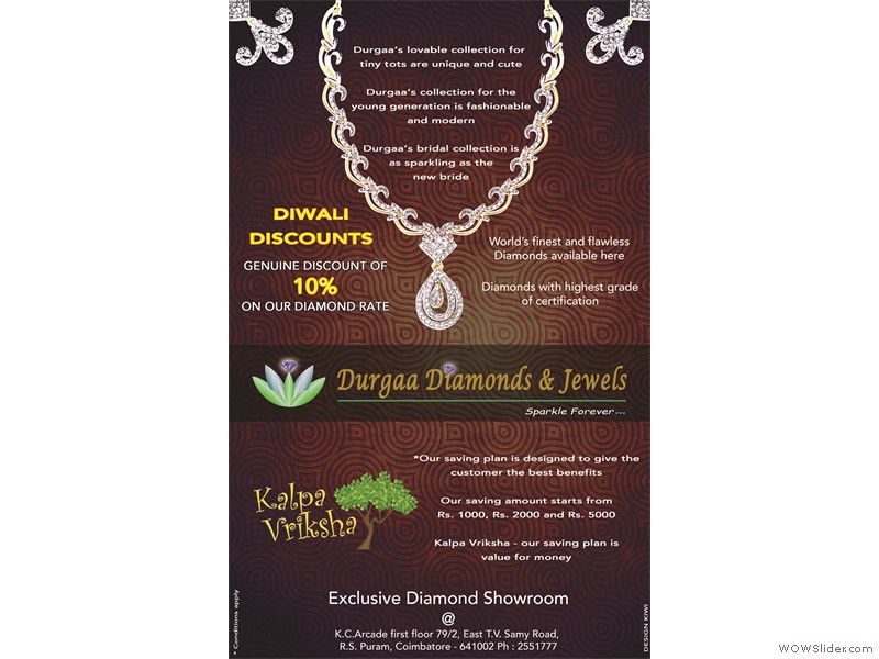 Durgaa Diamonds & Jewels Advertisement Design