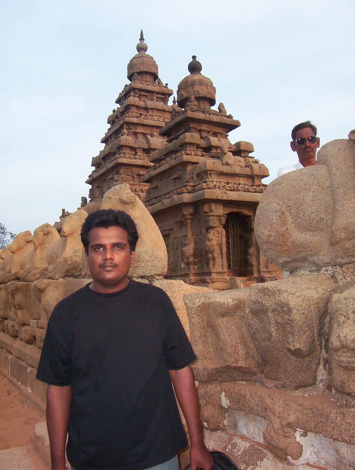  Marvelous Temple Architecture behind Mr. Vinod and a site staff. 