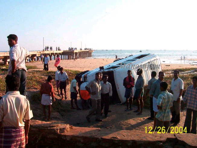  One of our vehicles, which was caught up in the killer tidal wave...