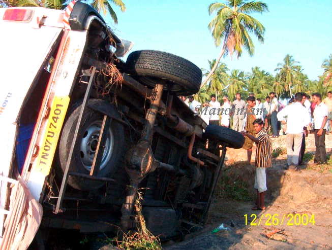 

Tsunami destruction at Colachel, Kanyakumari.  -2004-