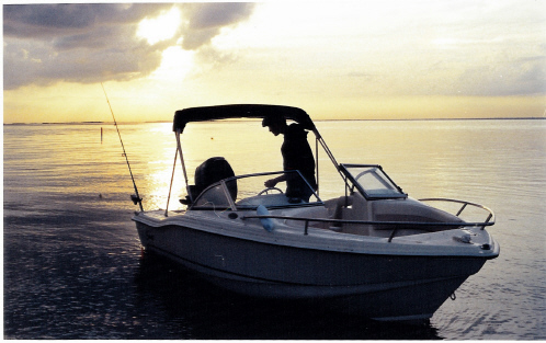 Brady in Boat