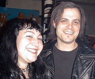 Tara stops videotaping long enough to smile for this shot with Jeffo of CD Truth