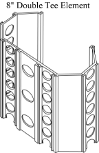 8 inch Double Tee Element