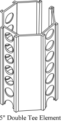 5 inch Double Tee Element