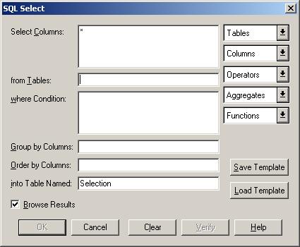 SQL dialog