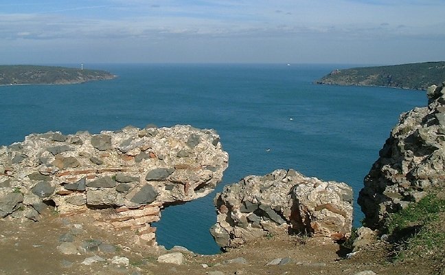  The Bosphorus (foreground) meets the Black Sea 