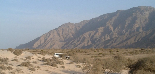 Our car and the mountains!