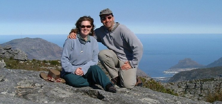 Karen & Marc atop Table Mountain, Cape Town  

(June, 2000)