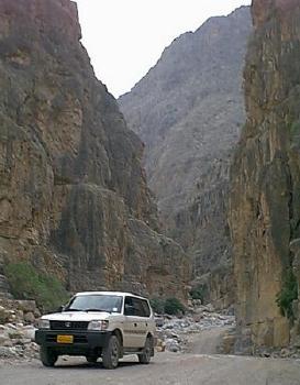 Through a narrow gorge