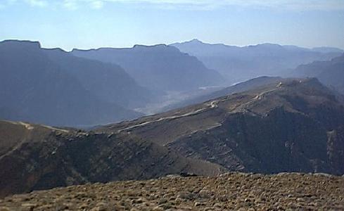 Road along a steep ridge
