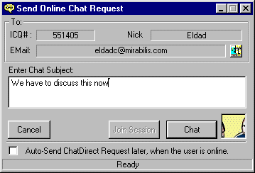 Chat Request Window