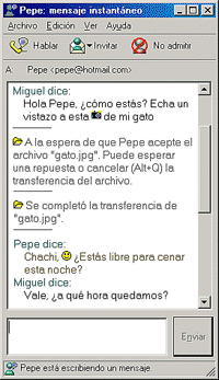 Pantalla de MSN Messenger