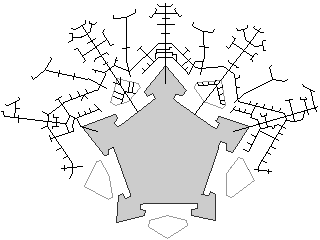Schema di gallerie di contromina