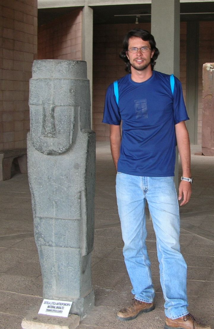 Marcos Gazzana at the Tiwanaku Civilization Museum (Bolivia)