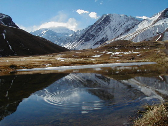 Reflection in a mountain lake