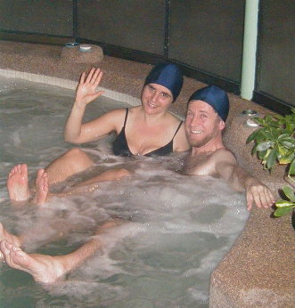 In the spa at the Terma el Coraz�n