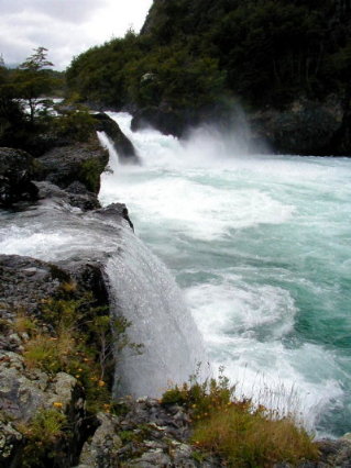 One view of some of the falls in the first national park in Chile, Saltos de Petrohu�