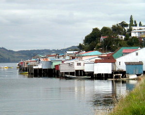 houses on stils on Chilo� Island