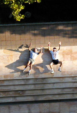 clowning before their run