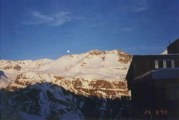 moon over the mountains