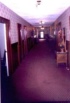 The haunted hallway before the ghostly light appeared.