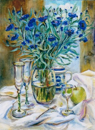 Still Life with Blue Flowers