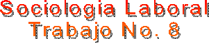 Sociologia Laboral
Trabajo No. 8