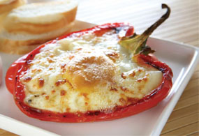 Aj&Atilde;&shy;es con huevo y Queso Crem&Atilde;&sup3;n