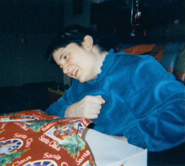 I love to open gifts. 12/25/01