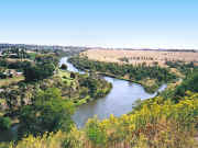 Maribyrnong River viewed from Lily Street park Essendon