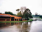 Anglers Tavern, Maribyrnong River, Maribyrnong during flood on 25 October 2000