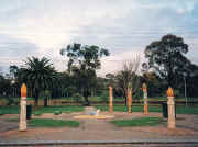Picnic area, Maribyrnong River at Riverside Park Essendon