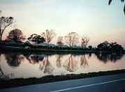 Sunset on Maribyrnong River at Footscray Park