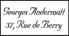 Georges Andermatt, 37 Rue de Berry
