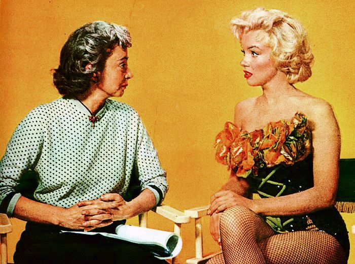 Marilyn and Natasha Lytess on the set of BusStop 1956.