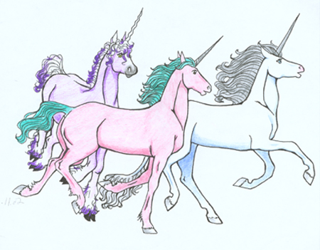Beautifully drawn by Dangerousktti@aol.com. (C) to her. I love the purple unicorn. ;)