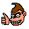 DK, with his thump up.