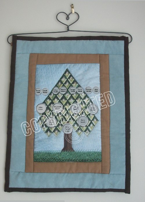 FAMILY TREE QUILTED WALLHANGING
