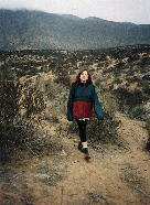 Marion in Kakteenlandschaft bei La Serena