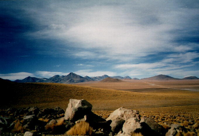 Vulkankette an der Grenze zu Bolivien
