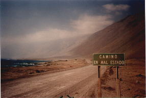 Camino en mal estado