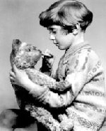 Christopher Robin. with his Pooh bear