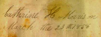 picture of Catherine Morrison signature