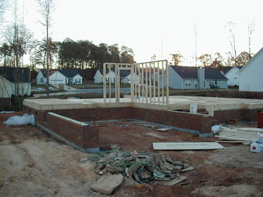 We've got two walls put up already!