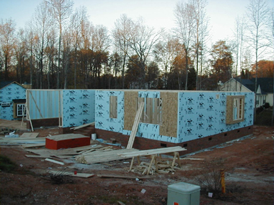Here you can see the bay window for the kitchen on the side of the house...