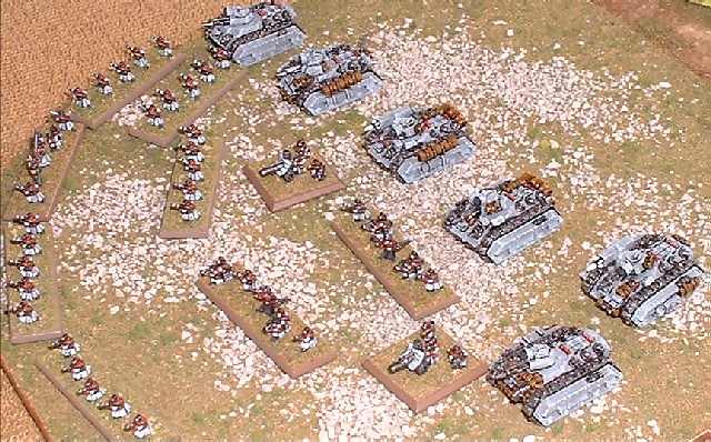 Red Company attacks the rear of the ork column