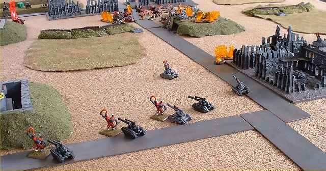 Bloodthirsters assault Imperial Artillery