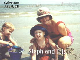 steph and tris on the beach
