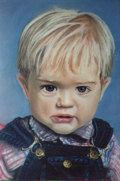 Pastel of wee boy