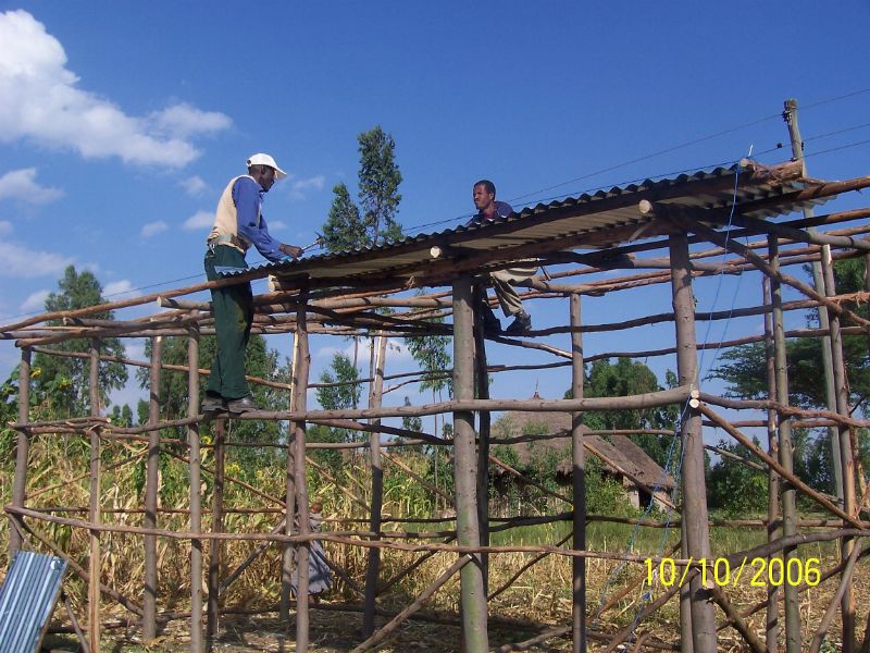 One of the houses built by the construction team.